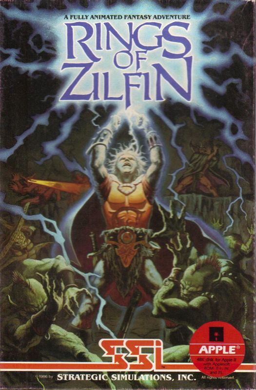 Rings Of Zilfin box art for Atari ST
